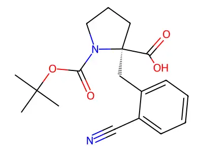 (R)-1-(tert-Butoxycarbonyl)-2-(2-cyanobenzyl)pyrrolidine-2-carboxylic acid structure
