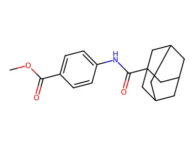 4-[(Adamantane-1-carbonyl)-amino]-benzoic acid methyl ester structure