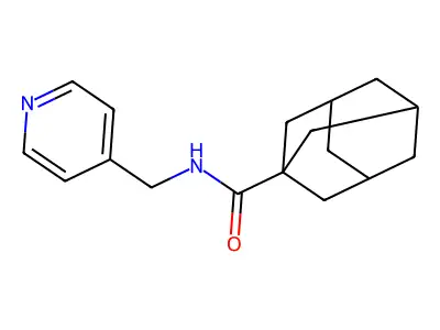 N-(pyridin-4-ylmethyl)adamantane-1-carboxamide structure