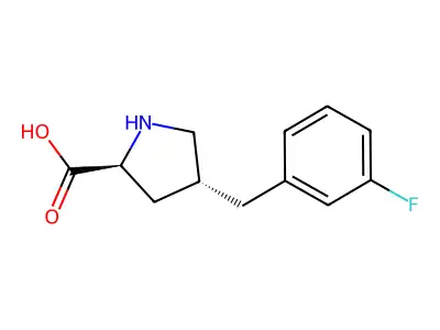 (2S,4R)-4-(3-Fluorobenzyl)pyrrolidine-2-carboxylic acid structure