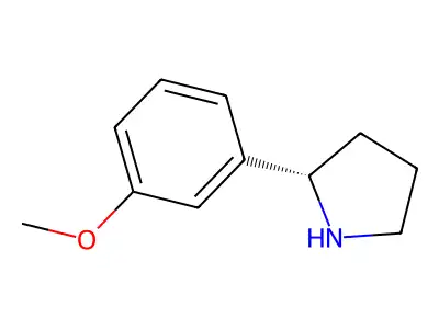 (S)-2-(3-methoxyphenyl)pyrrolidine structure