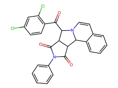 8-[(2,4-dichlorophenyl)carbonyl]-10-phenyl-11a,11b-dihydro-8H-pyrrolo[3',4':3,4]pyrrolo[2,1-a]isoquinoline-9,11(8aH,10H)-dione structure