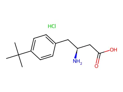 (S)-3-Amino-4-(4-(tert-butyl)phenyl)butanoic acid hydrochloride structure