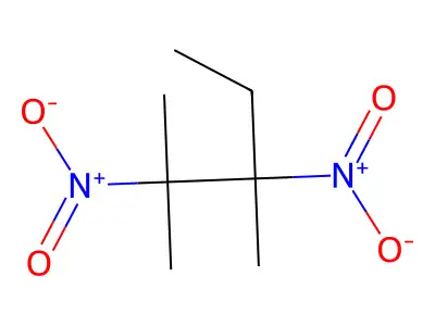 2,3-Dimethyl-2,3-dinitropentane structure