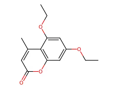 2H-1-Benzopyran-2-one, 5,7-diethoxy-4-methyl- structure