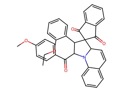 2'-(2-Ethoxyphenyl)-1',2'-dihydro-1'-(4-methoxybenzoyl)spiro[2H-indene-2,3'(3'aH)-pyrrolo[1,2-a]quinoline]-1,3-dione structure