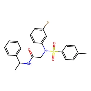 2-[(3-Bromophenyl)[(4-methylphenyl)sulfonyl]amino]-N-[(1S)-1-phenylethyl]acetamide structure