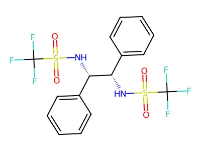 (R,R)-N,N'-Bis(trifluoromethanesulfonyl)-1,2-diphenylethylenediamine structure