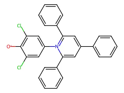 2,6-Dichloro-4-(2,4,6-triphenyl-1-pyridinio)phenolate structure