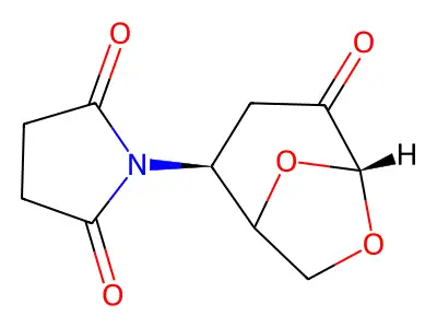 1-(4-Oxo-6,8-dioxabicyclo[3.2.1]octan-2-yl)pyrrolidine-2,5-dione structure