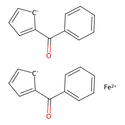 Di(benzoylcyclopentadienyl) Iron structure