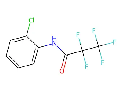 Pentafluoropropanamide, N-(2-chlorophenyl)- structure
