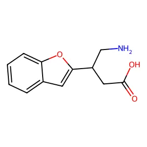 4-Amino-3-benzo(b)furan-2-ylbutanoic acid structure