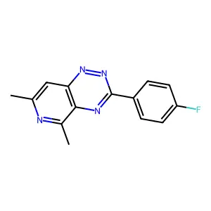 3-(4-Fluoro-phenyl)-5,7-dimethyl-pyrido(3,4-e)(1,2,4)triazine structure
