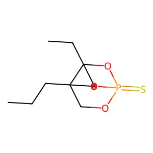 2,6,7-Trioxa-1-phosphabicyclo(2.2.2)octane, 3-ethyl-4-propyl-, 1-sulfide structure