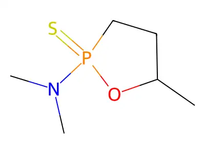 1,2-Oxaphospholan-2-amine, N,N,5-trimethyl-, 2-sulfide structure
