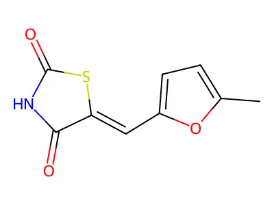 5-[(5-Methylfuran-2-yl)methylidene]-1,3-thiazolidine-2,4-dione structure