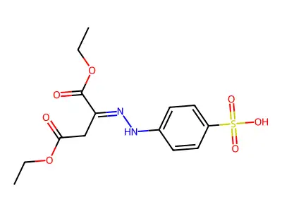 Butanedioic acid, [(4-sulfophenyl)hydrazono]-, 1,4-diethyl ester structure