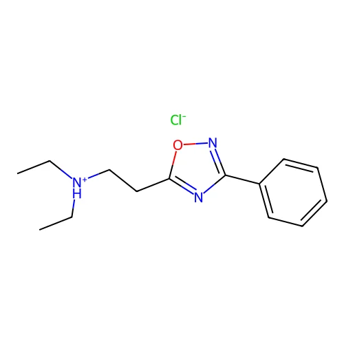 3-Phenyl-5-(beta-diethylaminoethyl)-1,2,4-oxadiazole hydrochloride structure