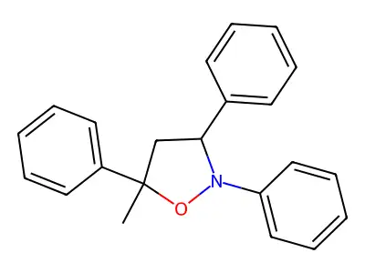 Isoxazolidine, 5-methyl-2,3,5-triphenyl- structure