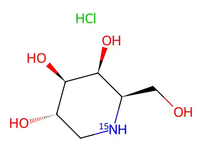 Deoxynojirimycin hydrochloride structure