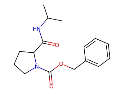 Benzyl 2-(isopropylcarbamoyl)pyrrolidine-1-carboxylate structure