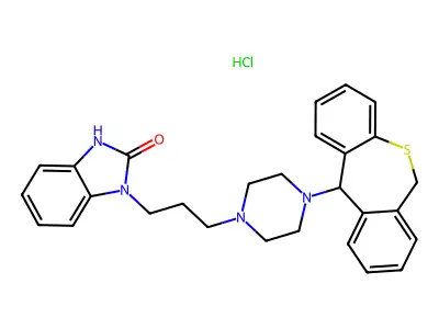 C28H30N4OS.ClH.1/2H2O structure