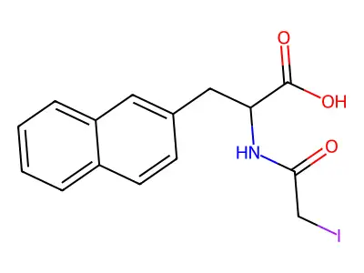 2-[(2-Iodoacetyl)amino]-3-naphthalen-2-ylpropanoic acid structure