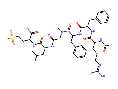 ACETYL-ARG-PHE-PHE-SAR-LEU-MET[O2] structure