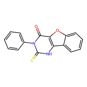 3-phenyl-2-sulfanylidene-1H-benzofuro[3,2-d]pyrimidin-4-one structure