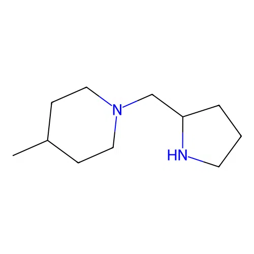 4-Methyl-1-(pyrrolidin-2-ylmethyl)piperidine structure