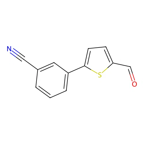 3-(5-Formylthiophen-2-yl)benzonitrile structure