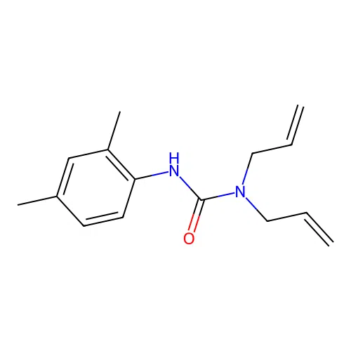 N,N-diallyl-N'-(2,4-dimethylphenyl)urea structure