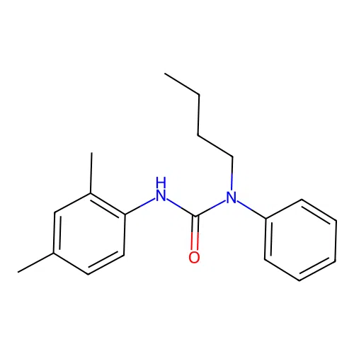 N-butyl-N'-(2,4-dimethylphenyl)-N-phenylurea structure