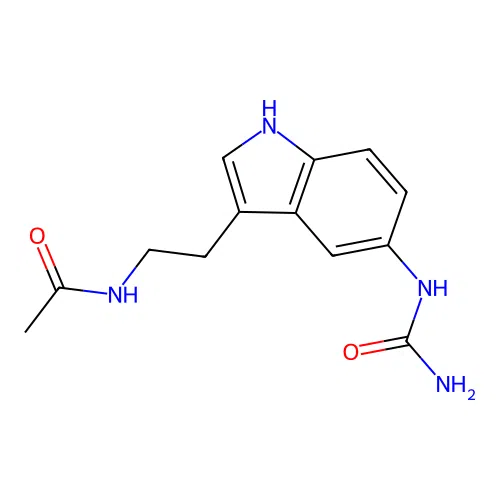 Acetamide, N-[2-[5-[(aminocarbonyl)amino]-1H-indol-3-yl]ethyl]- structure