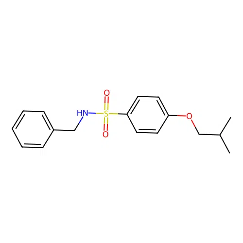 N-benzyl-4-(2-methylpropoxy)benzenesulfonamide structure