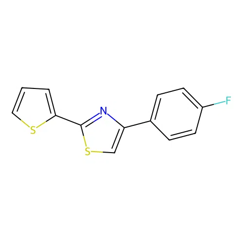 4-(4-Fluorophenyl)-2-thiophen-2-yl-1,3-thiazole structure