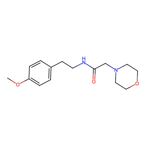 N-[2-(4-methoxyphenyl)ethyl]-2-morpholin-4-ylacetamide structure