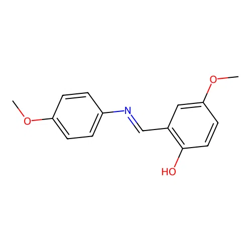 4-methoxy-2-{(E)-[(4-methoxyphenyl)imino]methyl}phenol structure