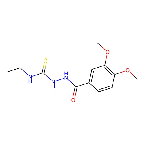 2-(3,4-dimethoxybenzoyl)-N-ethylhydrazinecarbothioamide structure