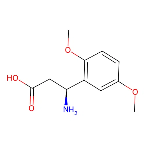 (S)-3-Amino-3-(2,5-dimethoxyphenyl)propanoic acid structure