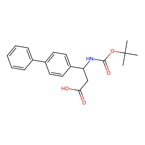 3-[(2-methylpropan-2-yl)oxycarbonylamino]-3-(4-phenylphenyl)propanoic Acid structure
