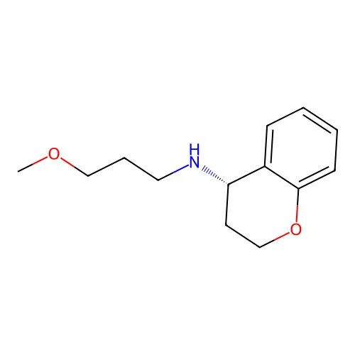(4S)-3,4-Dihydro-N-(3-methoxypropyl)-2H-1-benzopyran-4-amine structure