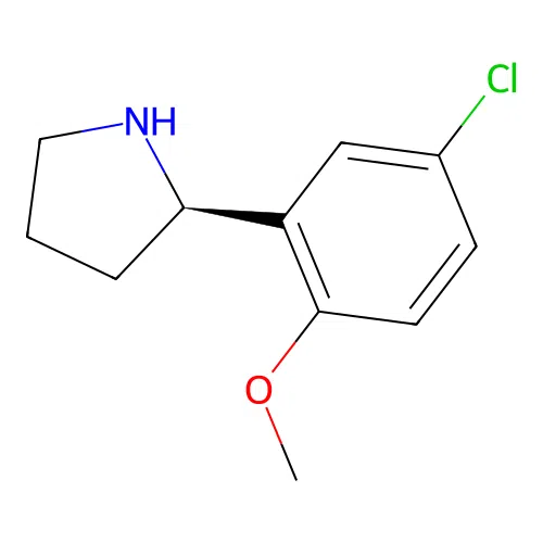 (2R)-2-(5-chloro-2-methoxyphenyl)pyrrolidine structure