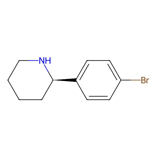 (2R)-2-(4-bromophenyl)piperidine structure