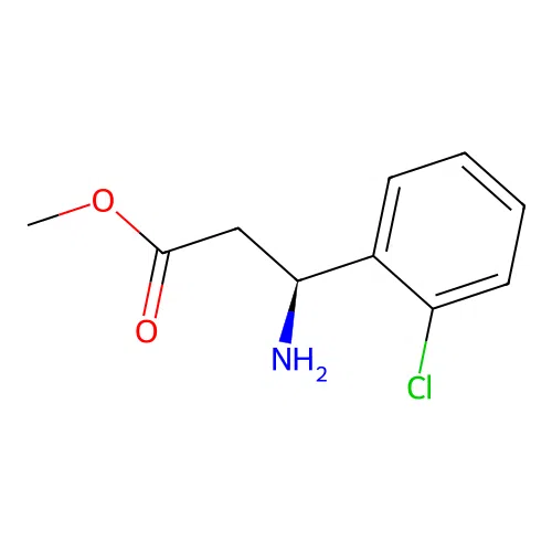 methyl (3S)-3-amino-3-(2-chlorophenyl)propanoate structure