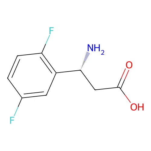 (3R)-3-amino-3-(2,5-difluorophenyl)propanoic acid structure
