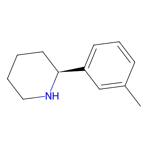 (2S)-2-(3-methylphenyl)piperidine structure