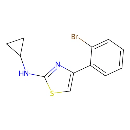 4-(2-Bromophenyl)-n-cyclopropylthiazol-2-amine structure