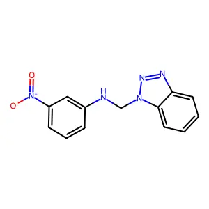 Benzotriazol-1-ylmethyl-(3-nitro-phenyl)-amine structure